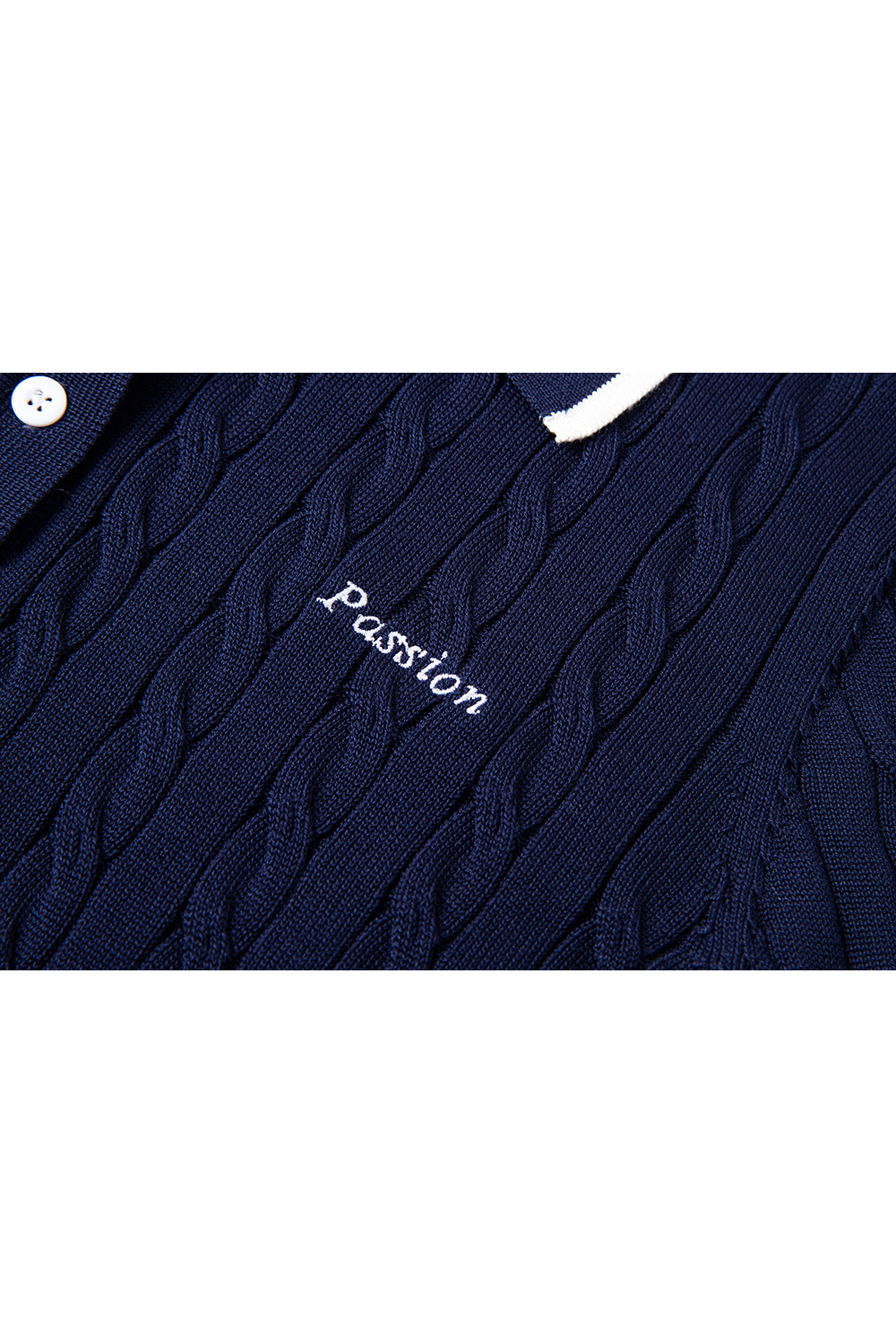 Color-Pop Cable Knit with Notch Collar-VIMLYSTORE