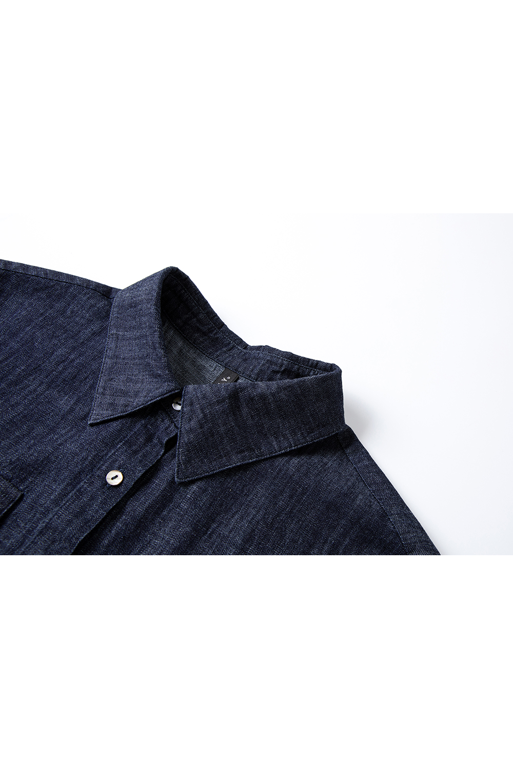 Office-Chic Denim Shacket & A-Line Skirt Set-VIMLYSTORE