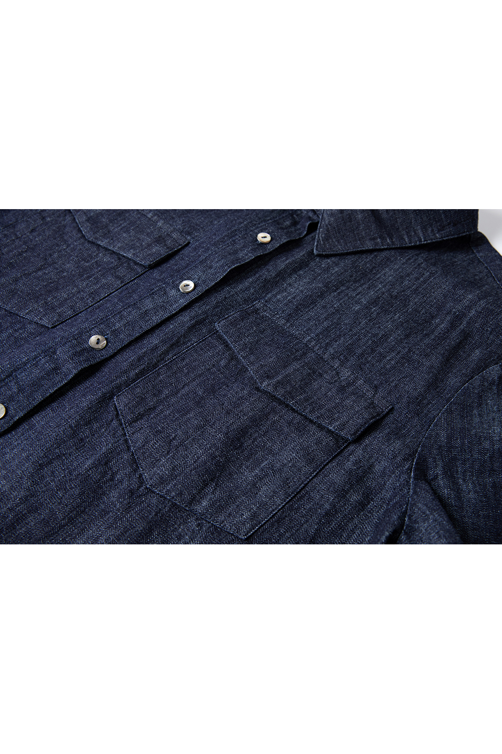 Office-Chic Denim Shacket & A-Line Skirt Set-VIMLYSTORE