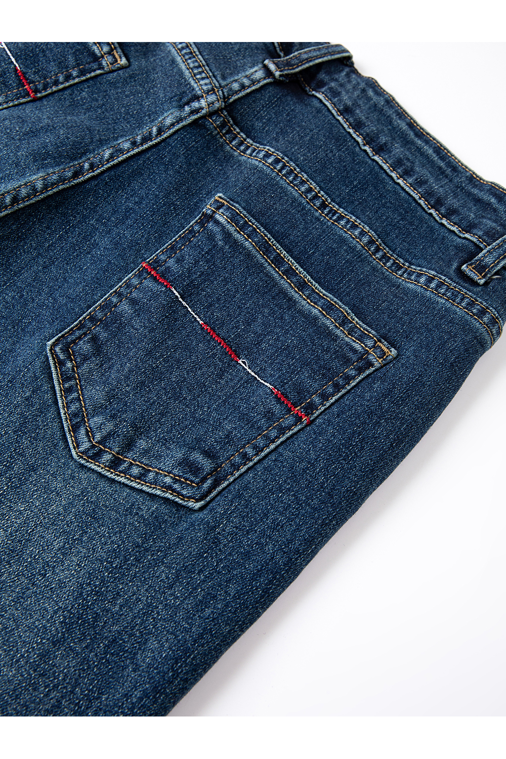 Retro denim blue slim jeans-VIMLYSTORE