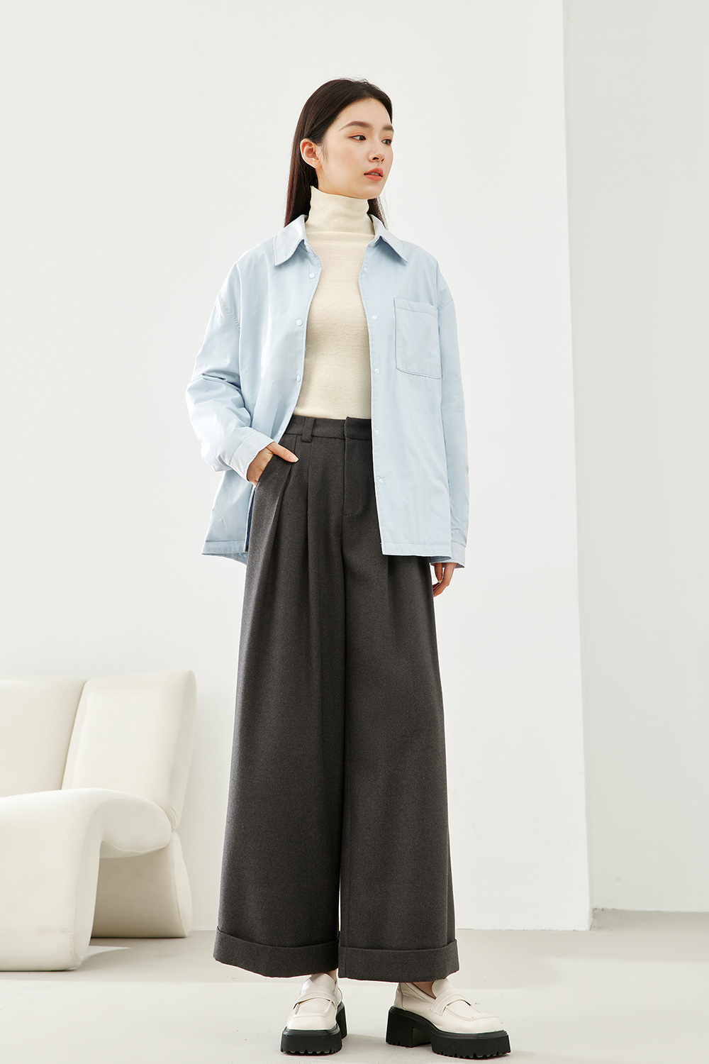 Classic Solid Color Cotton Jacket