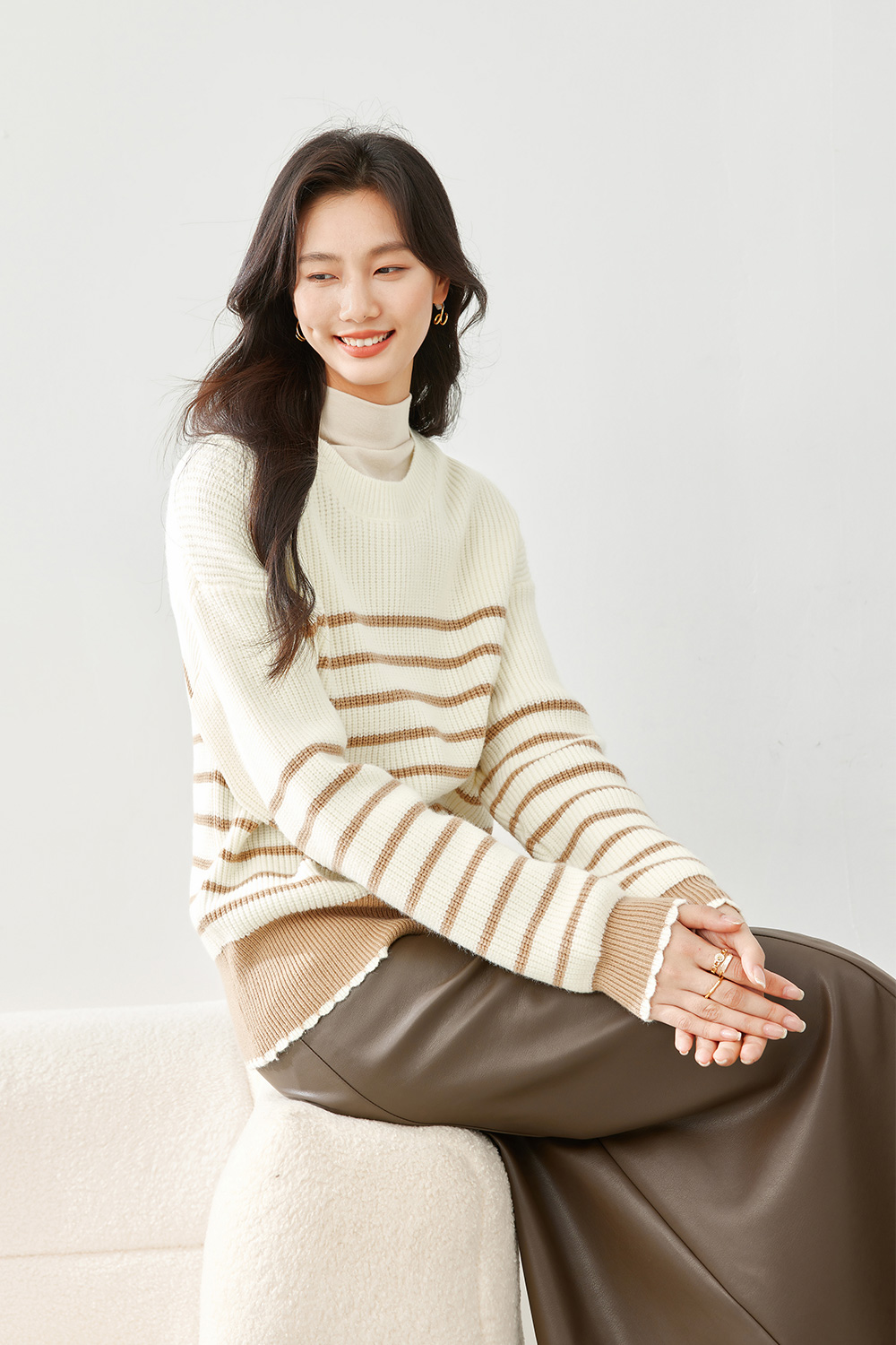 Striped knit sweater