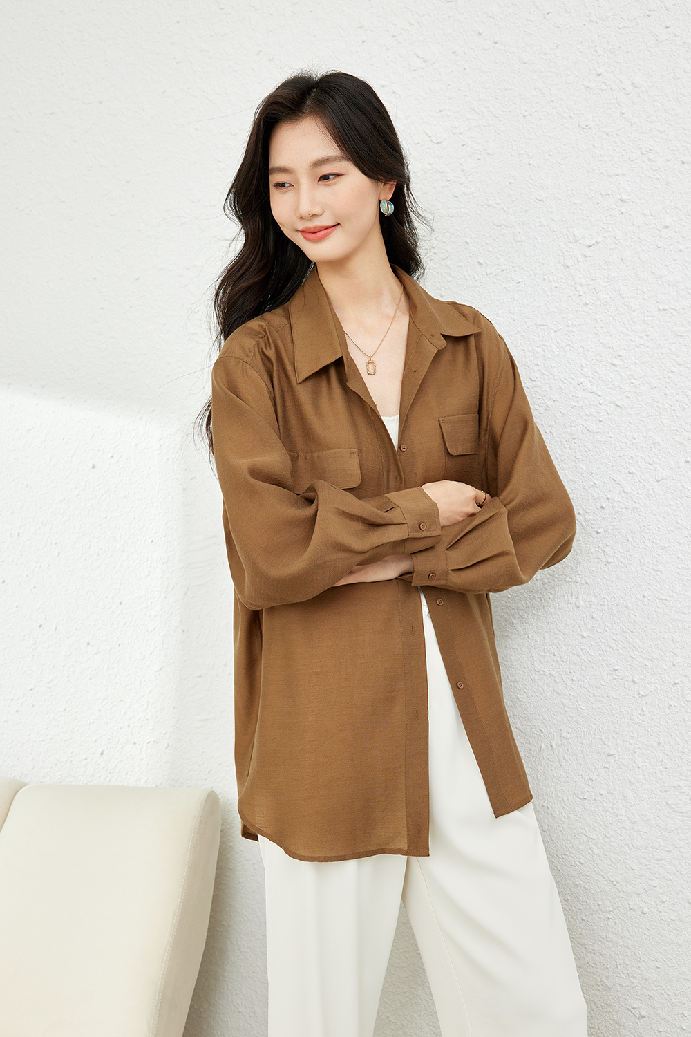 Casual drop sleeve shirt
