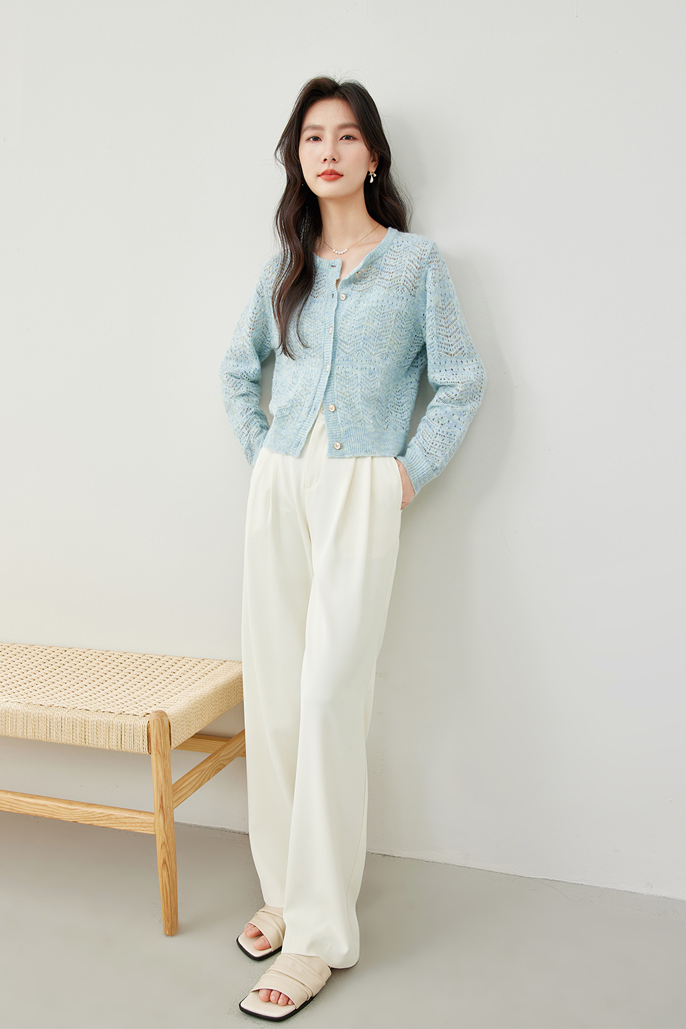 Hollow Crochet Knitted Cardigan-VIMLYSTORE