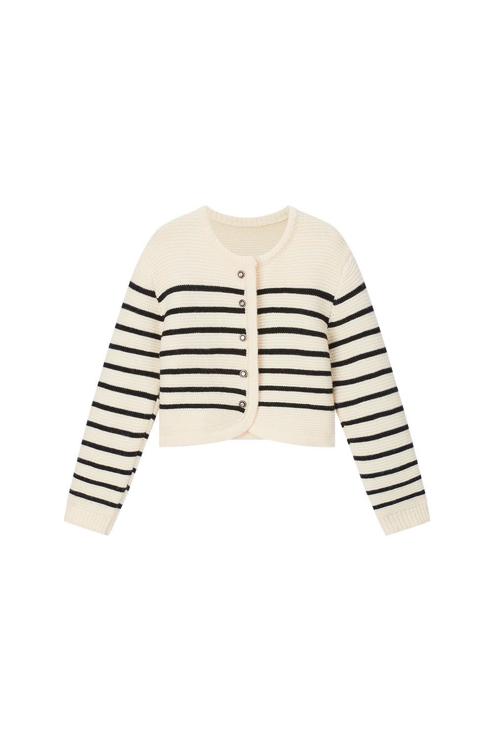 Rounded Hem Knitted Cardigan-VIMLYSTORE