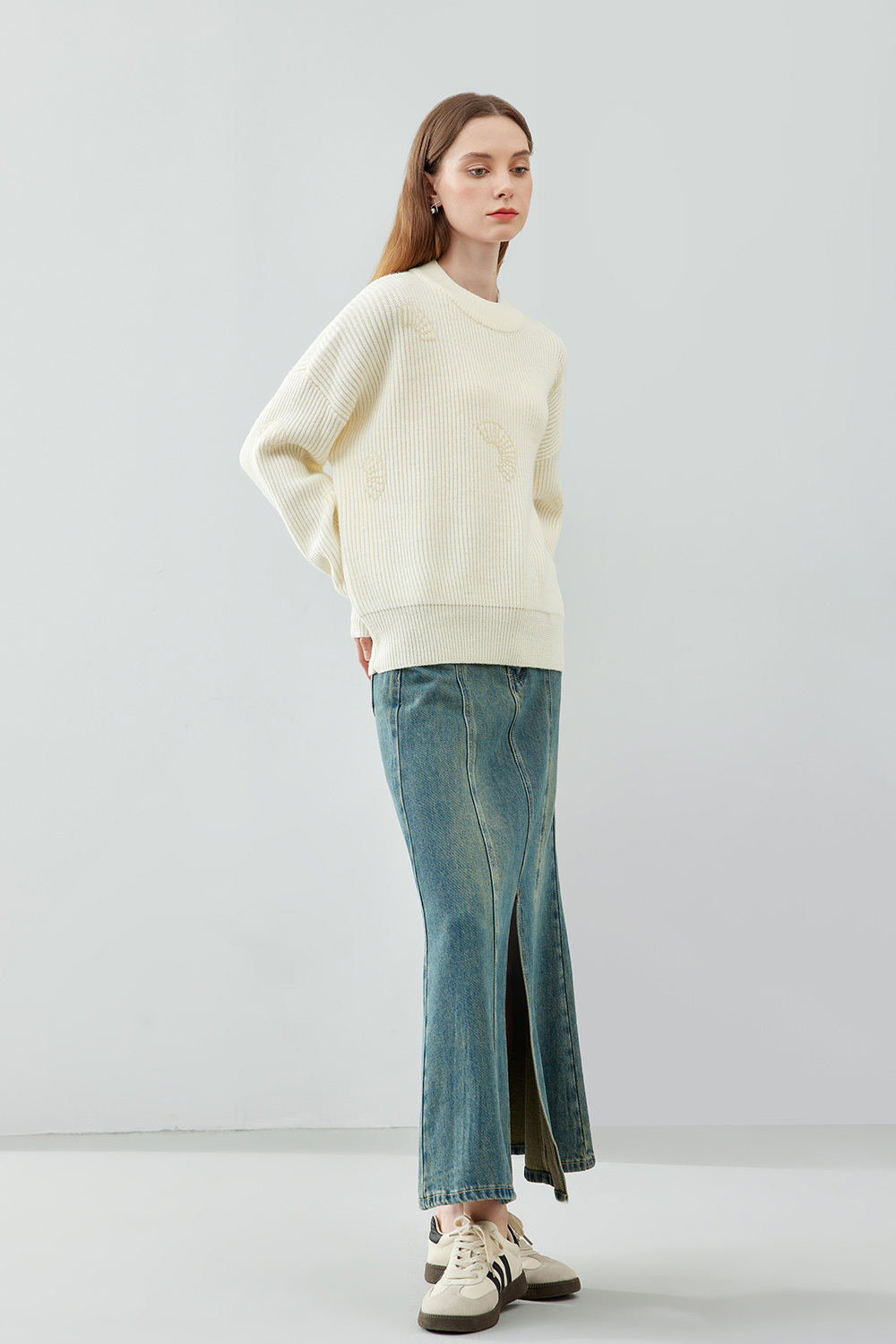 Woolen Sweater with Beaded Detail