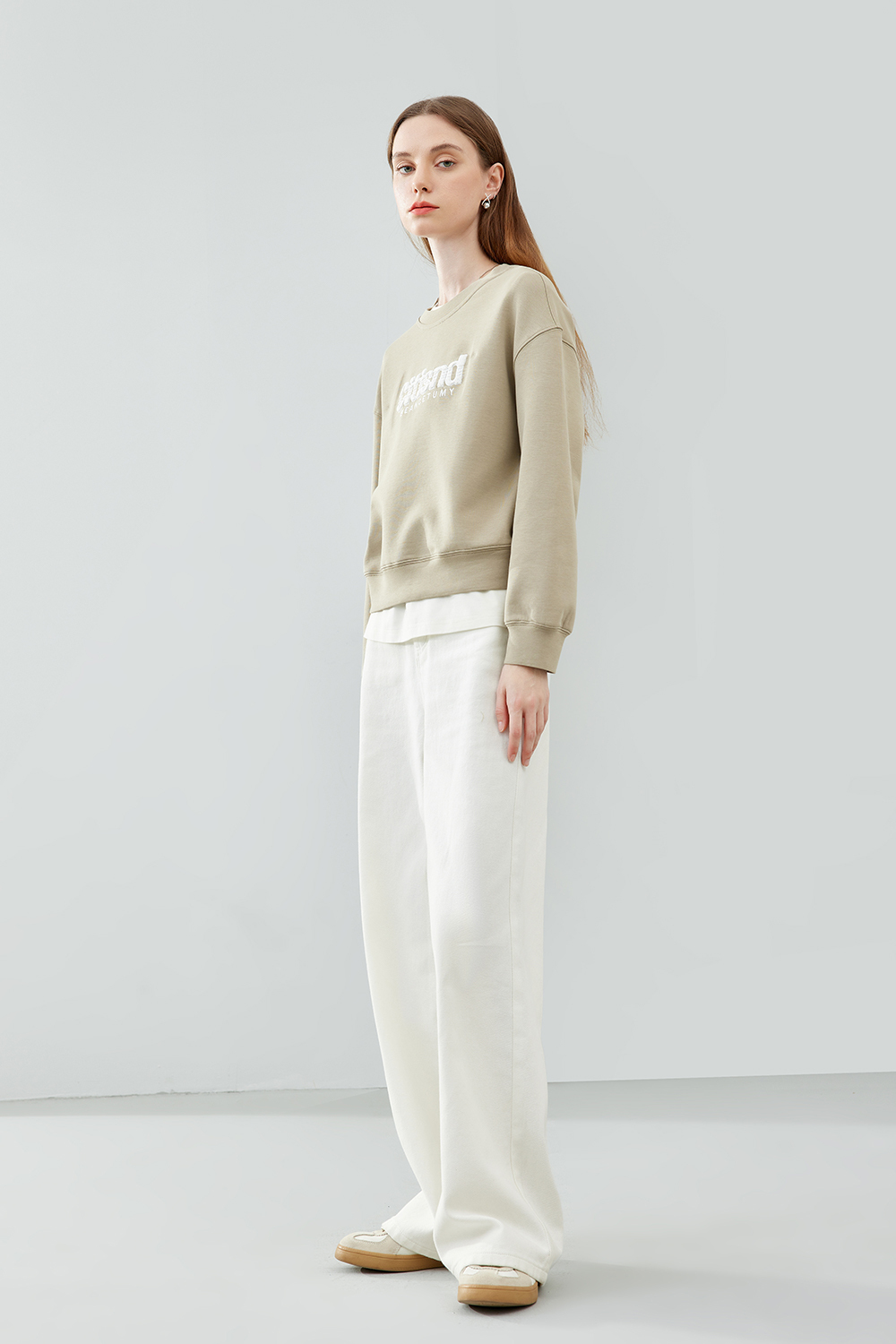 beaded embroidered sweatshirt