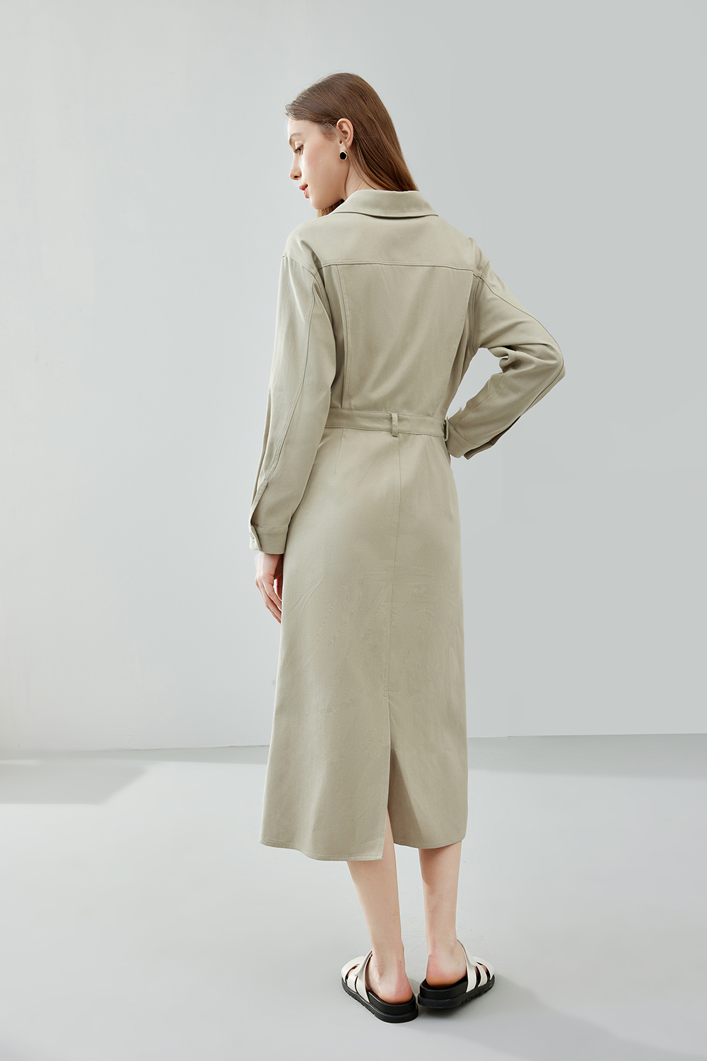 Fashionable Polo Neck Dress