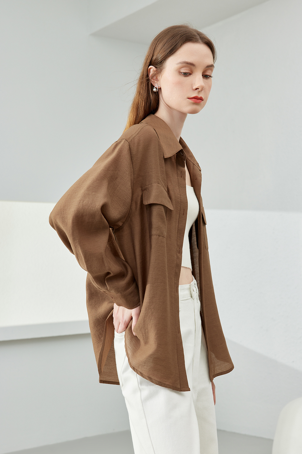 Casual drop sleeve shirt