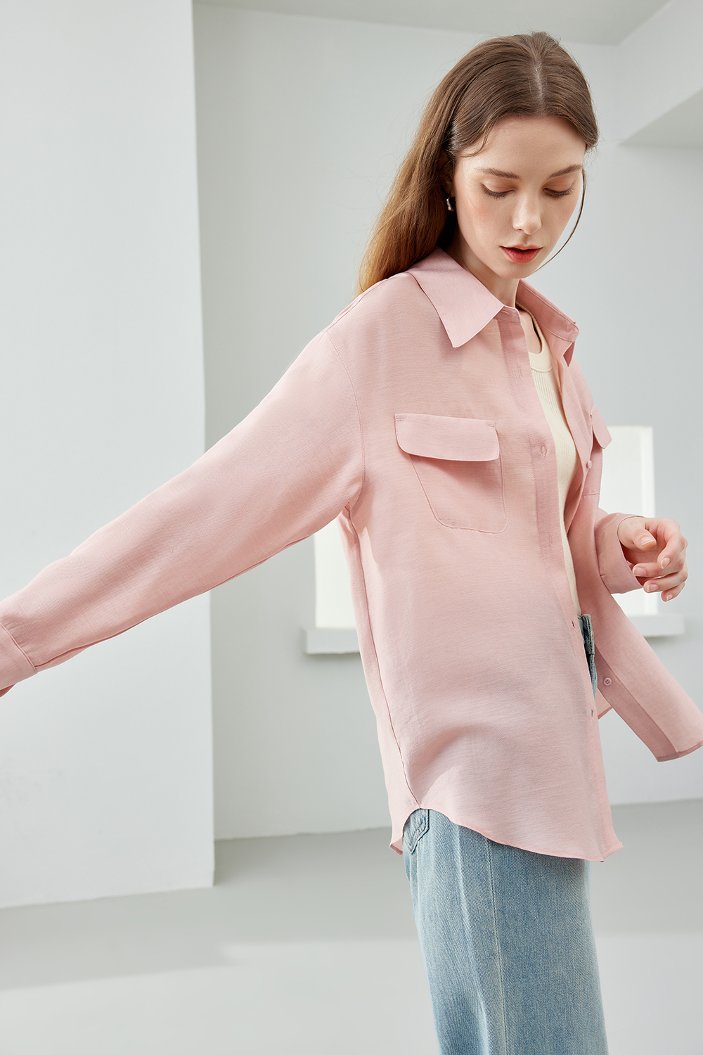 Casual drop sleeve shirt