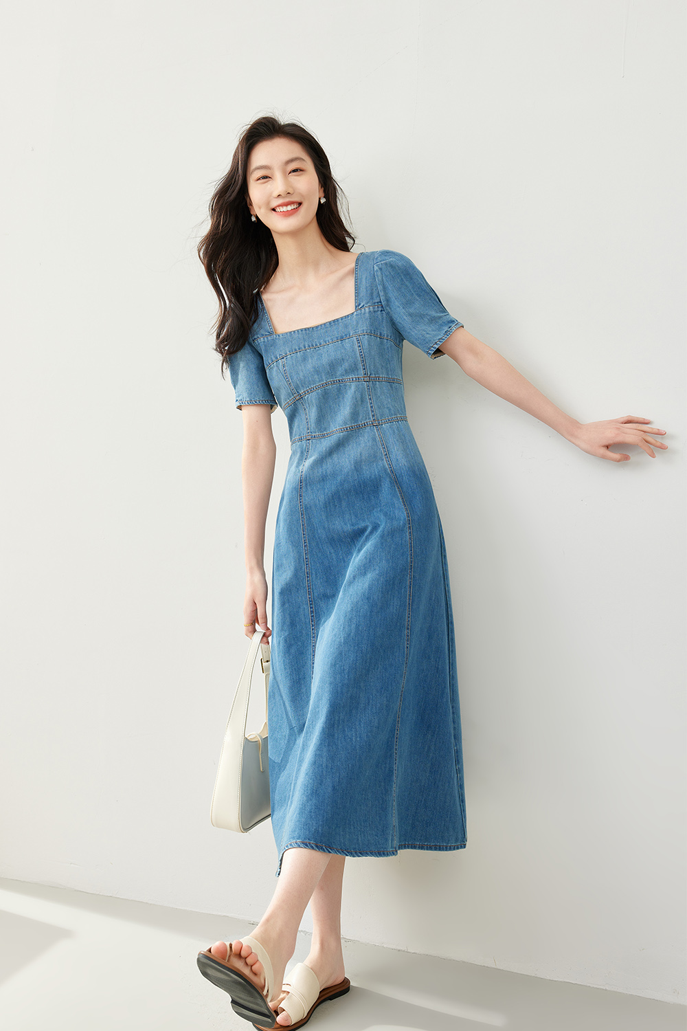 Gradient Denim Dress