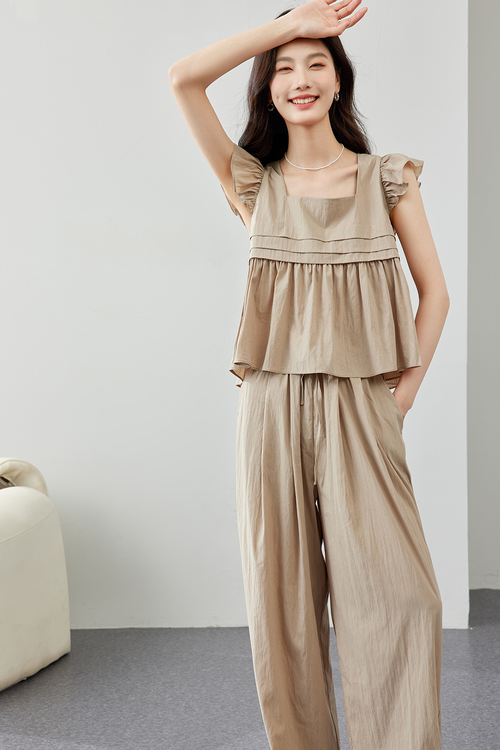 French Style Age-Reducing Lyocell Blended Suit