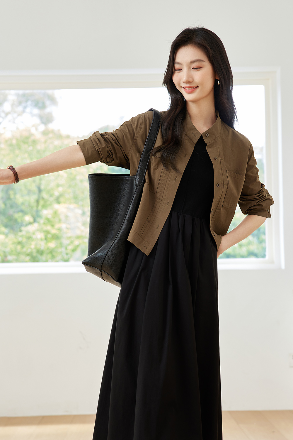 Pure Cotton Stand Collar Jacket