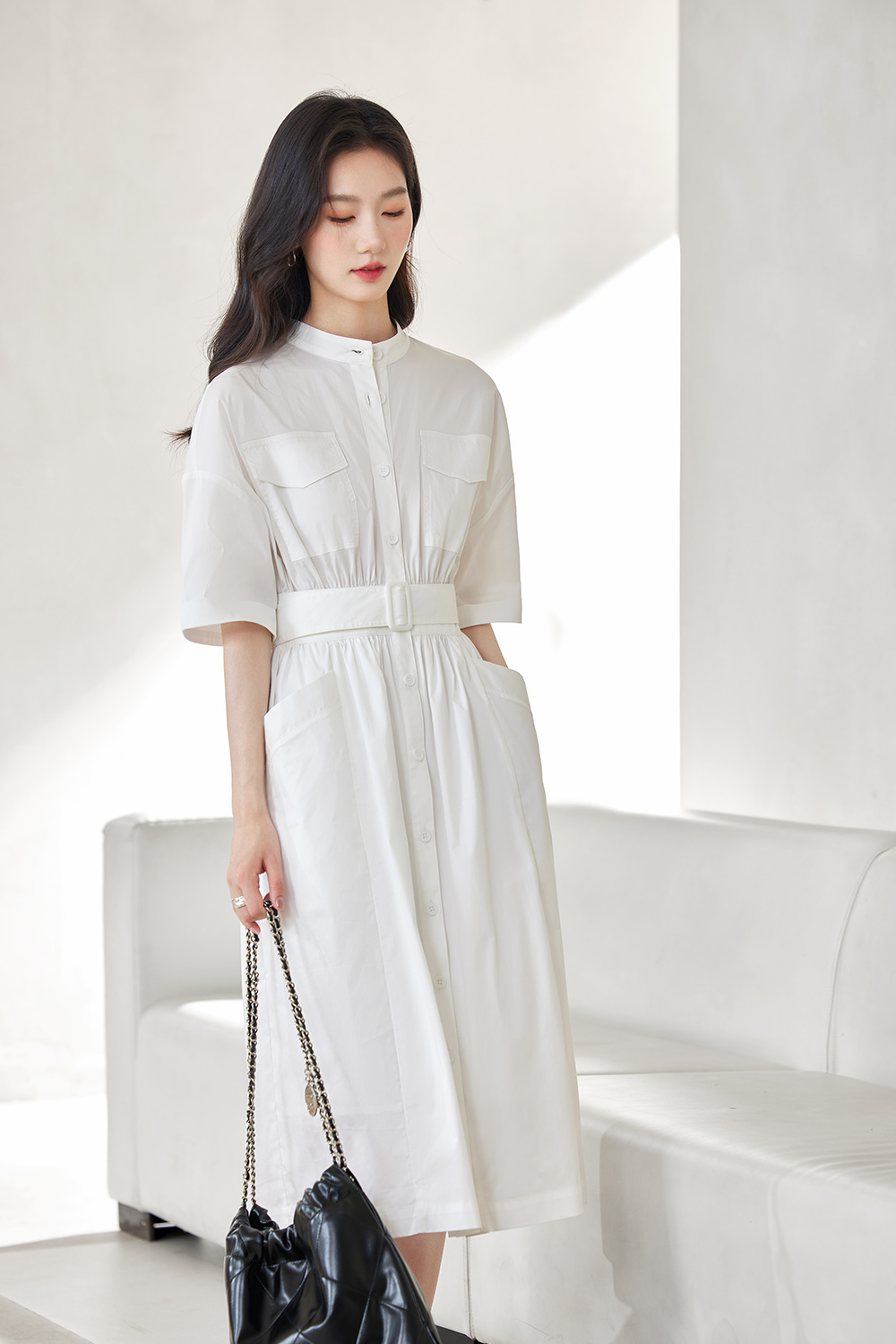 Simple Cotton Shirt Dress