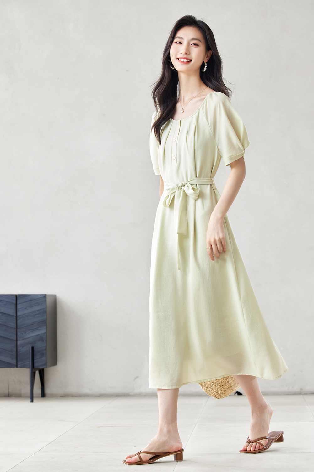 Gentle Light Draped Dress