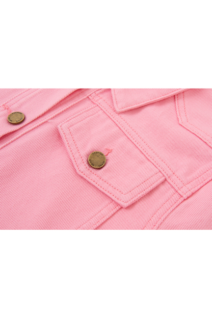 Short Stylish Color Spun Denim Set