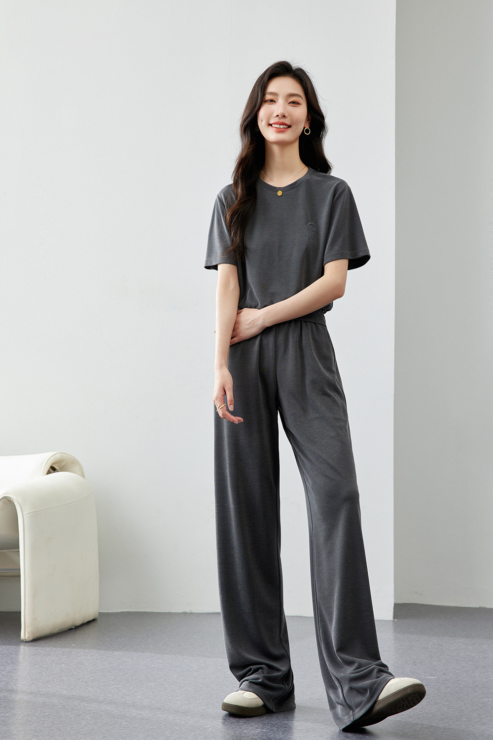 Knitted Cuprammonium Embroidered Set