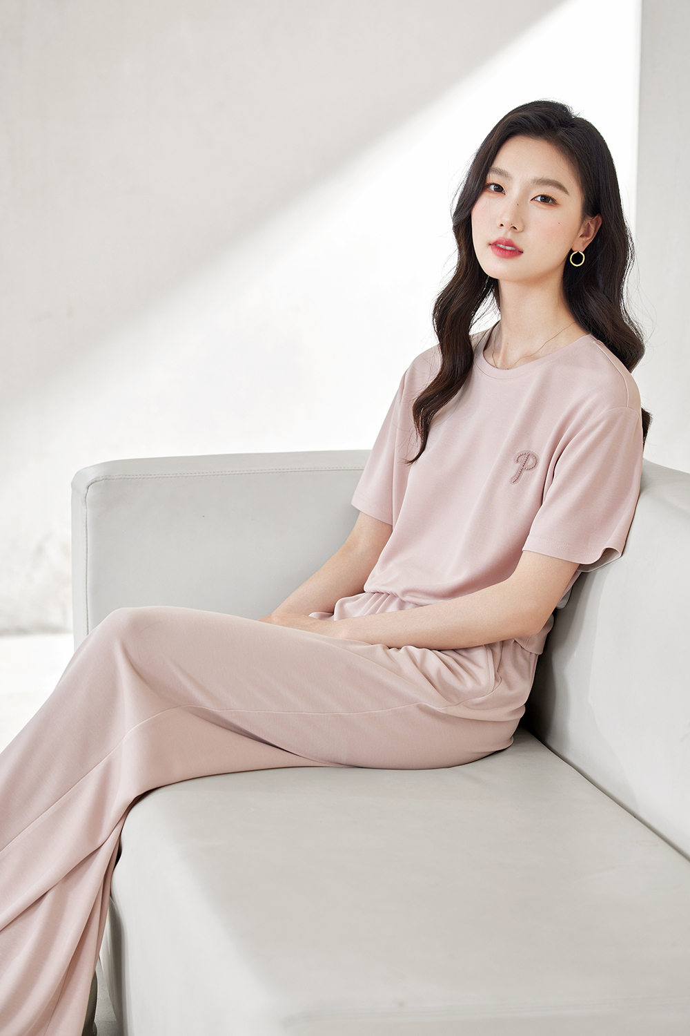 Knitted Cuprammonium Embroidered Set