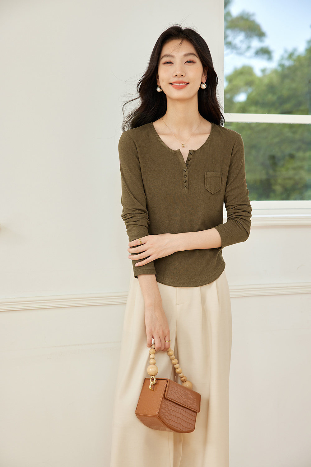 Wool Blend Bottoming Shirt