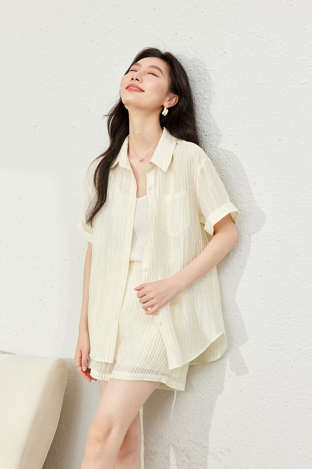 Cool Striped Lyocell Suit