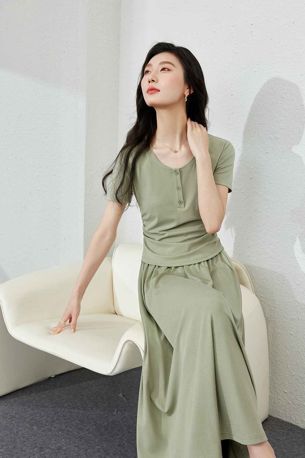 Fashionable Relaxed Knitting Suit