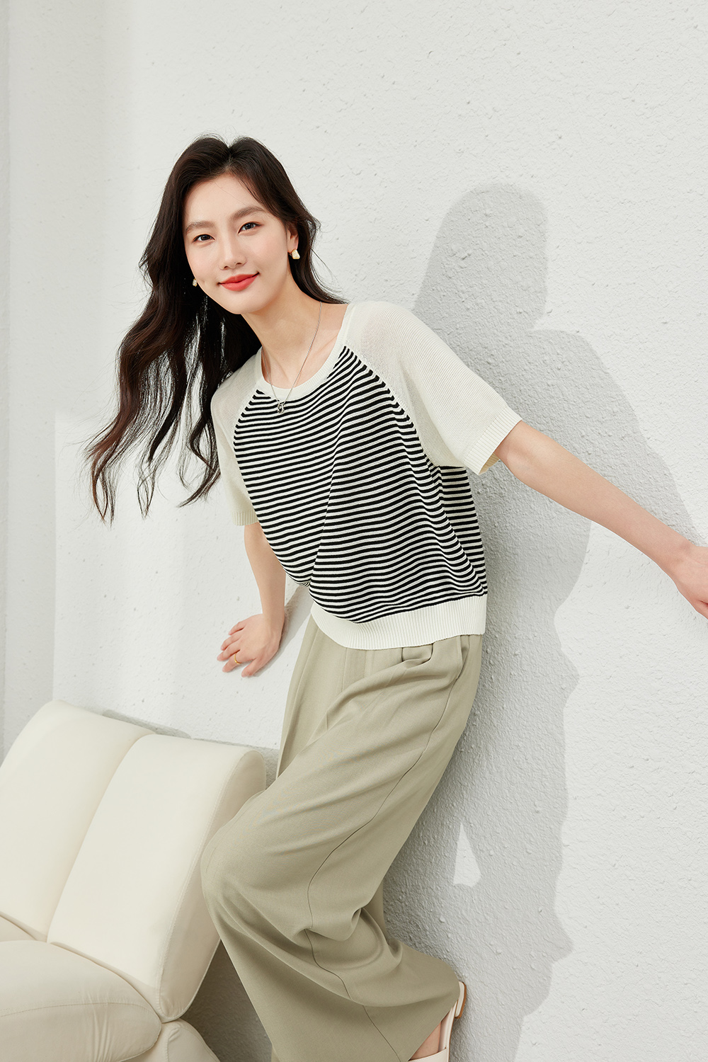 Striped Contrast Sweater