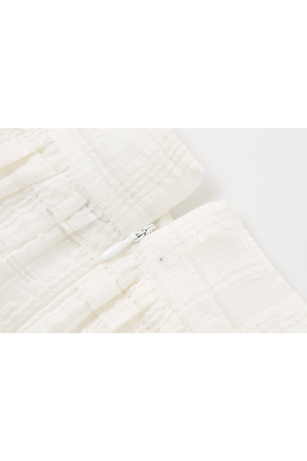 Dark Grid Big Hem Midi Skirt