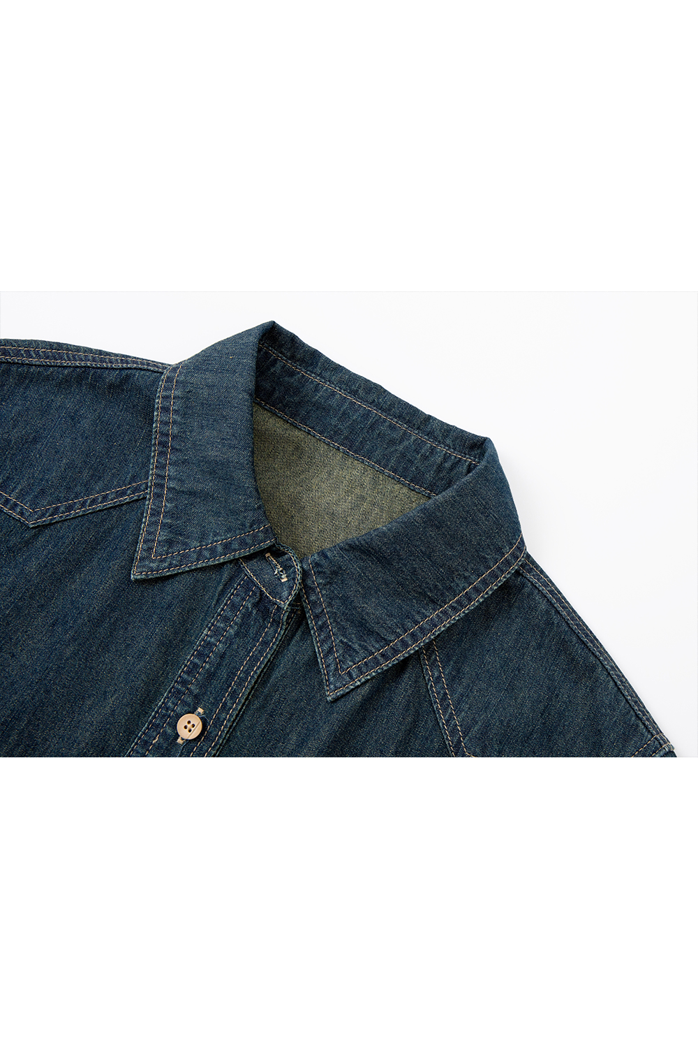 Retro Textured Denim Shirt