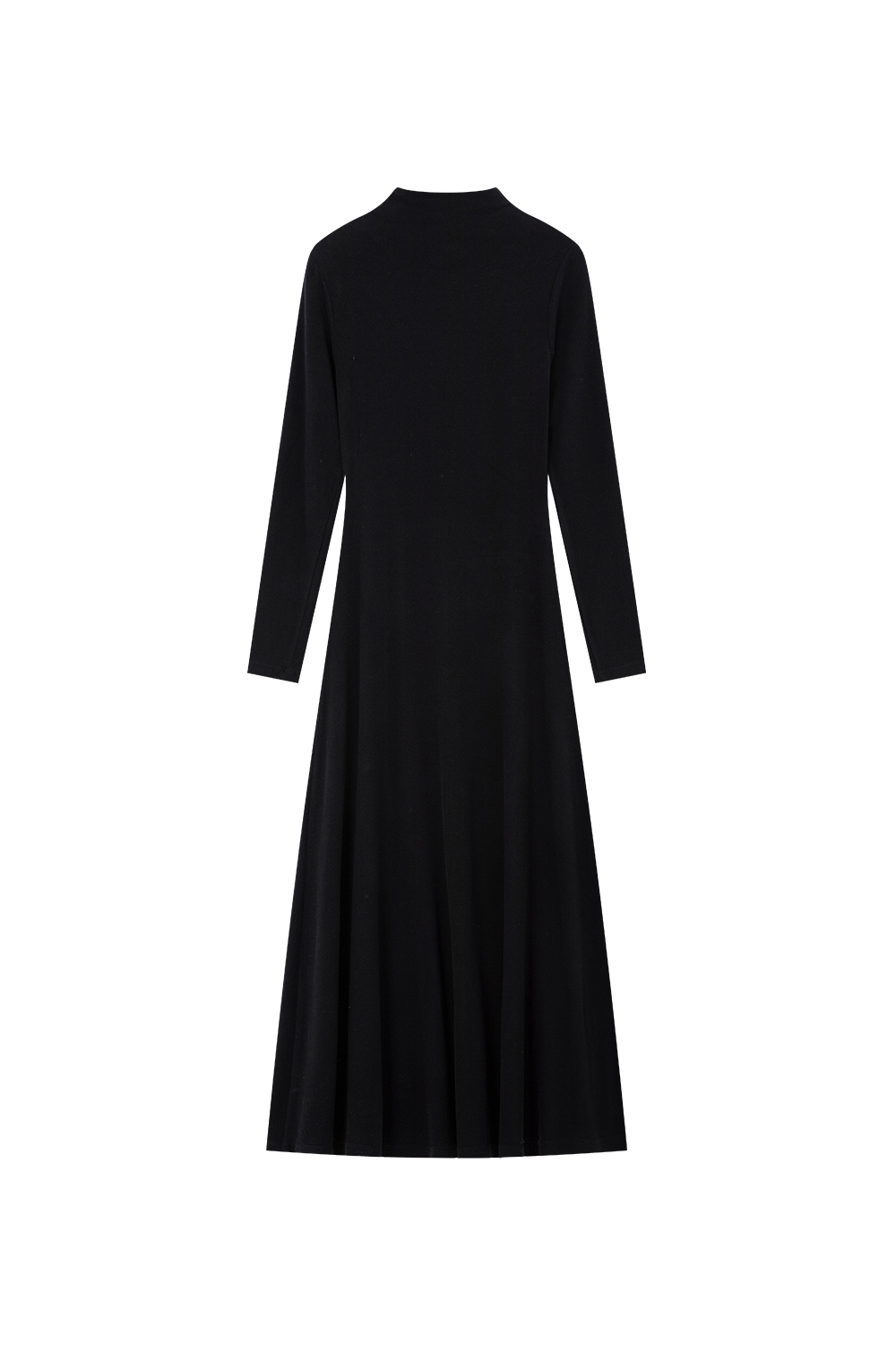 Semi-High Neck Knitted Dress-VIMLYSTORE