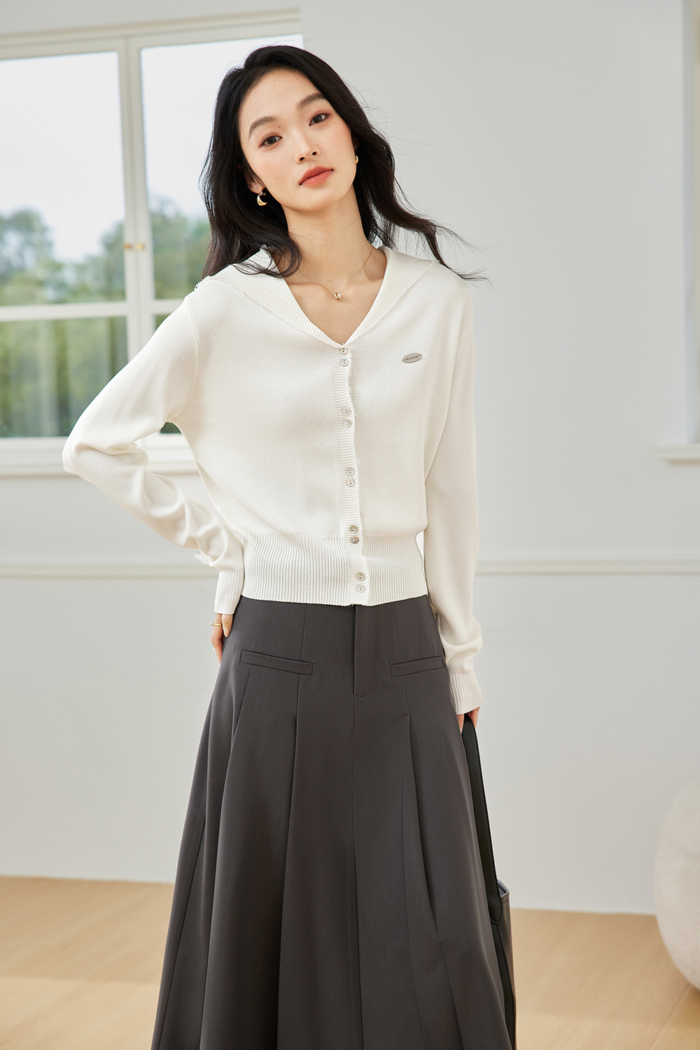 Simple And Versatile Knitted Cardigan-VIMLYSTORE