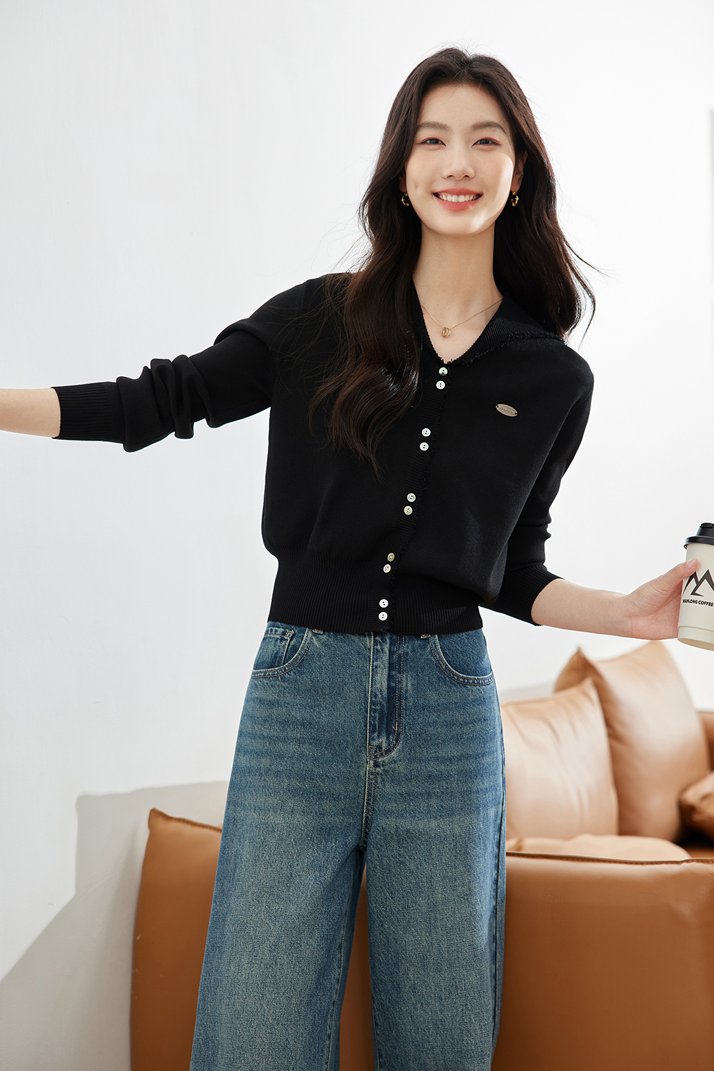 Simple And Versatile Knitted Cardigan-VIMLYSTORE