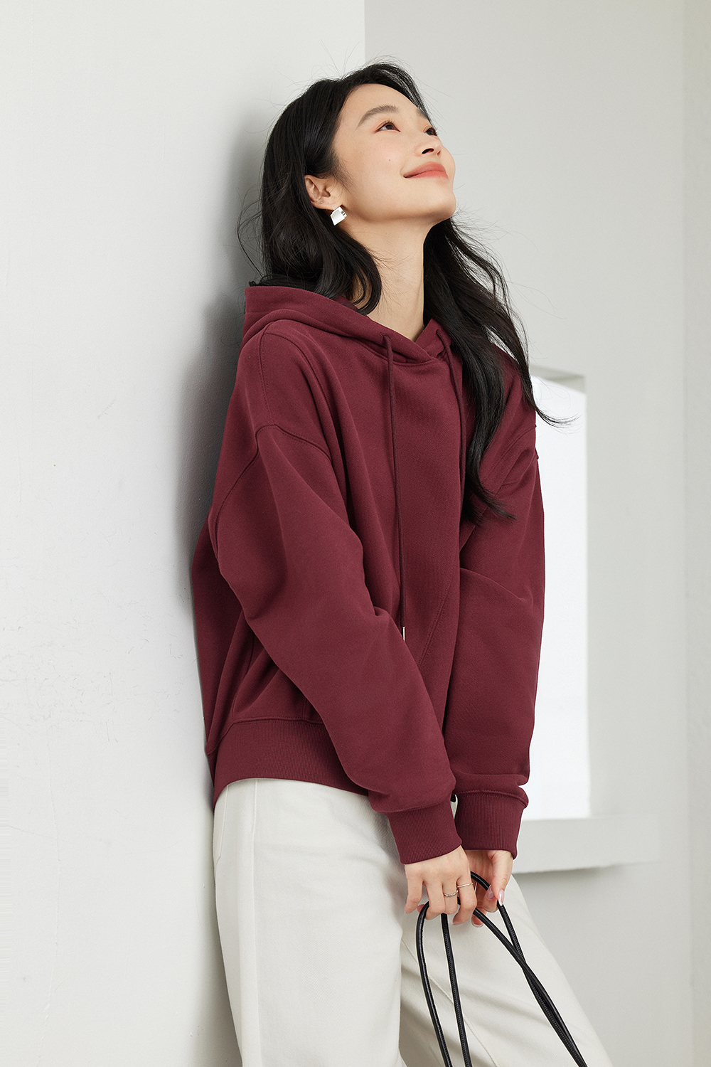 Fleece-Lined Hooded Sweatshirt-VIMLYSTORE