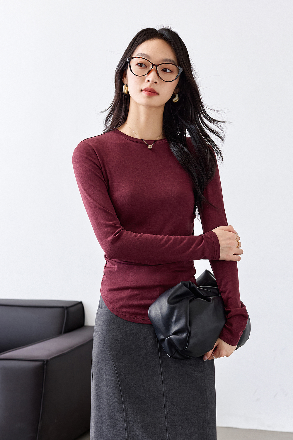 Wool blend knitted base layer