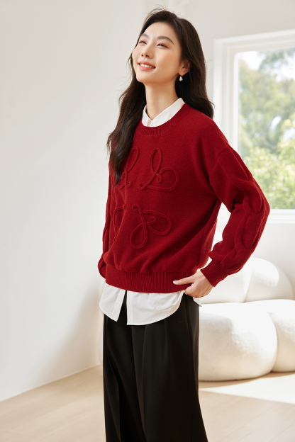 3D Line Design Sweater