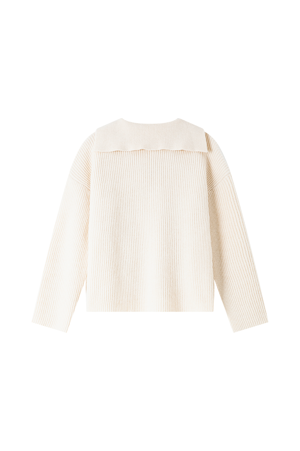 Simple large lapel knitted sweater-VIMLYSTORE
