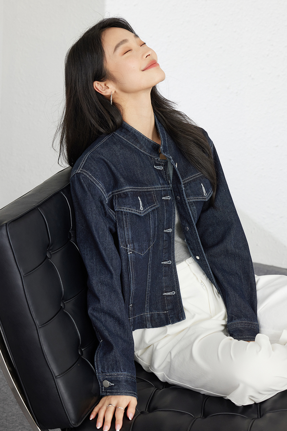 Hong Kong Style Retro Casual Denim Jacket-VIMLYSTORE