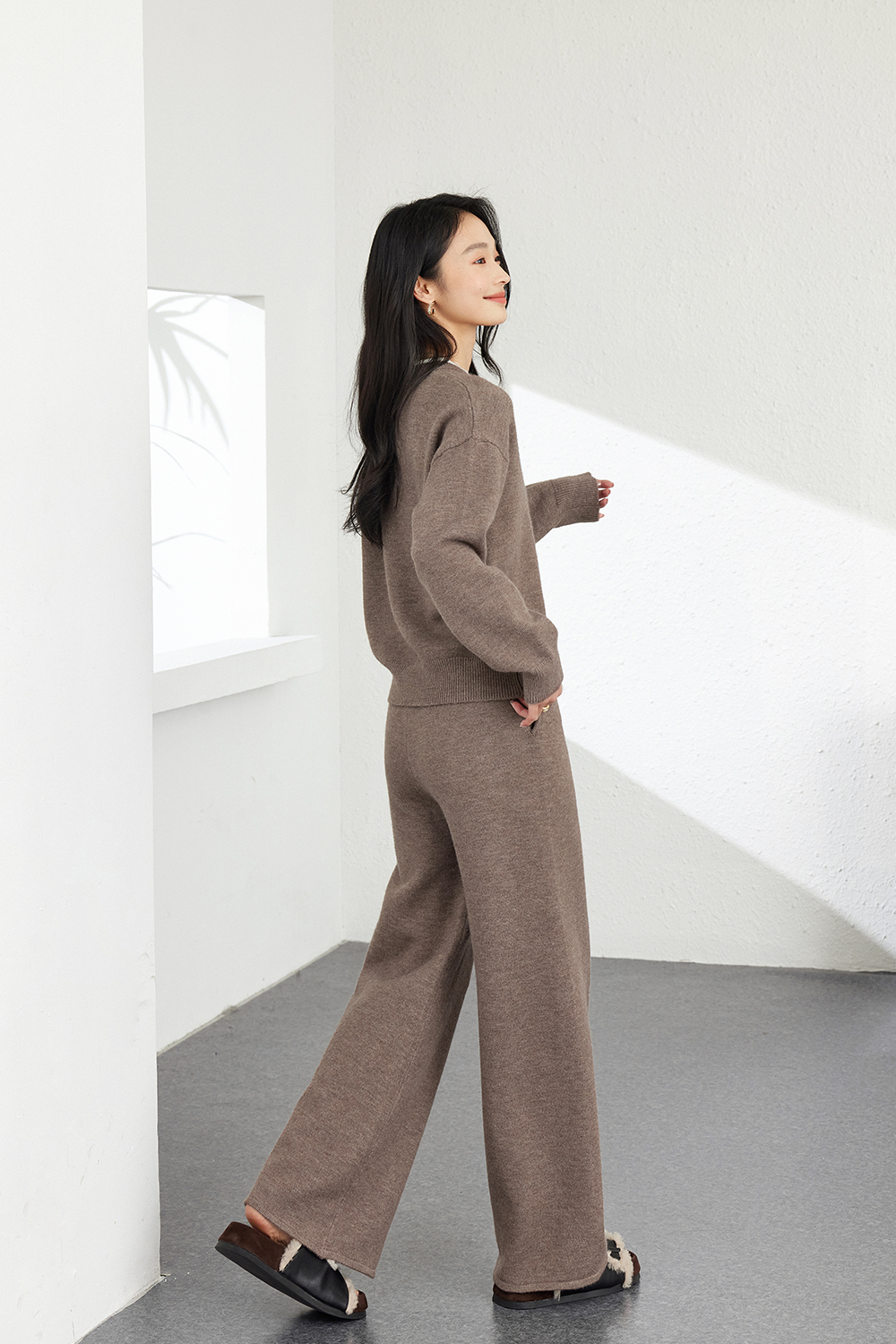 Textured Wool Blend Suit-VIMLYSTORE