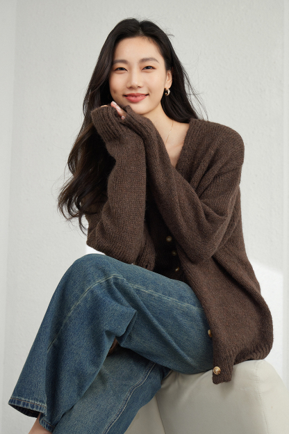 Wool Blend Knitted Top Two-Piece Set