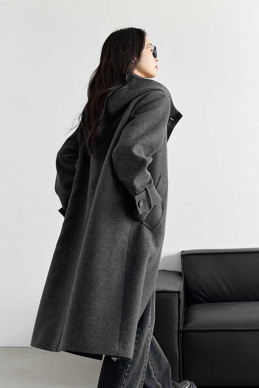 Solid Color Quilted Cotton-Padded Hooded Coat-VIMLYSTORE