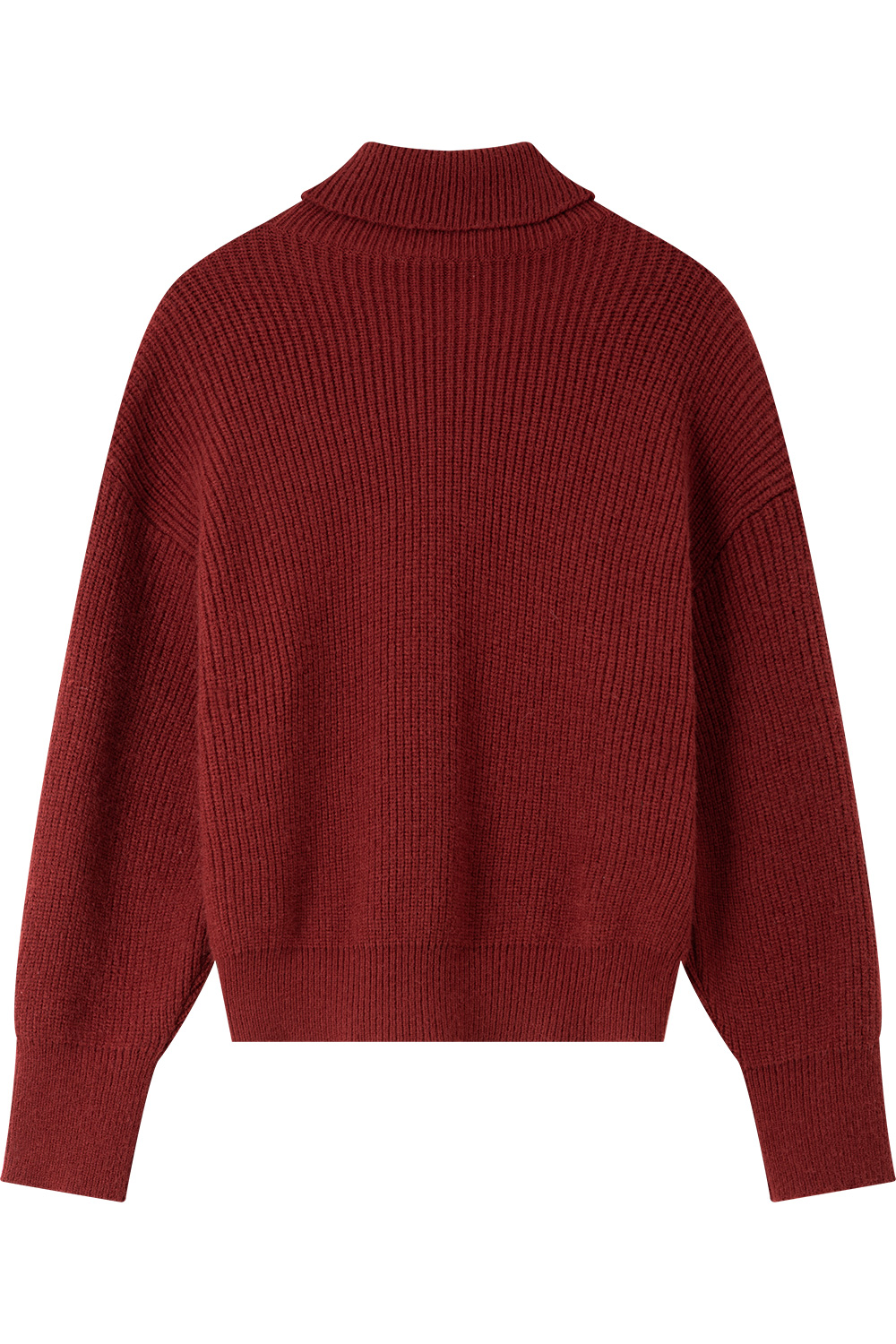 High neck cable design knitted sweater-VIMLYSTORE