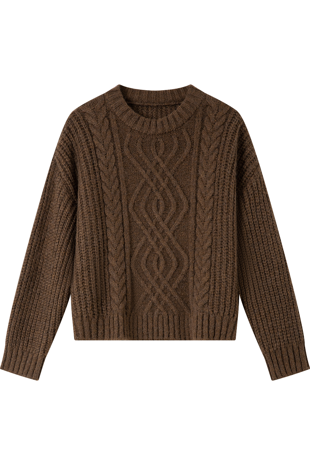 Lazy Style Cable Knitted Sweater