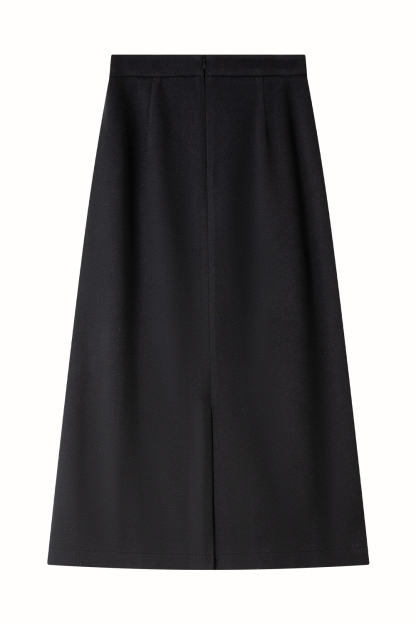 Simple Hip-Hugging Straight Skirt