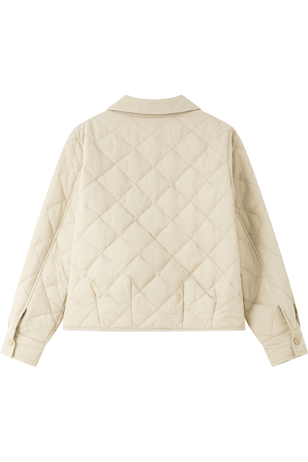 Lapel Diamond Short Cotton Coat-VIMLYSTORE