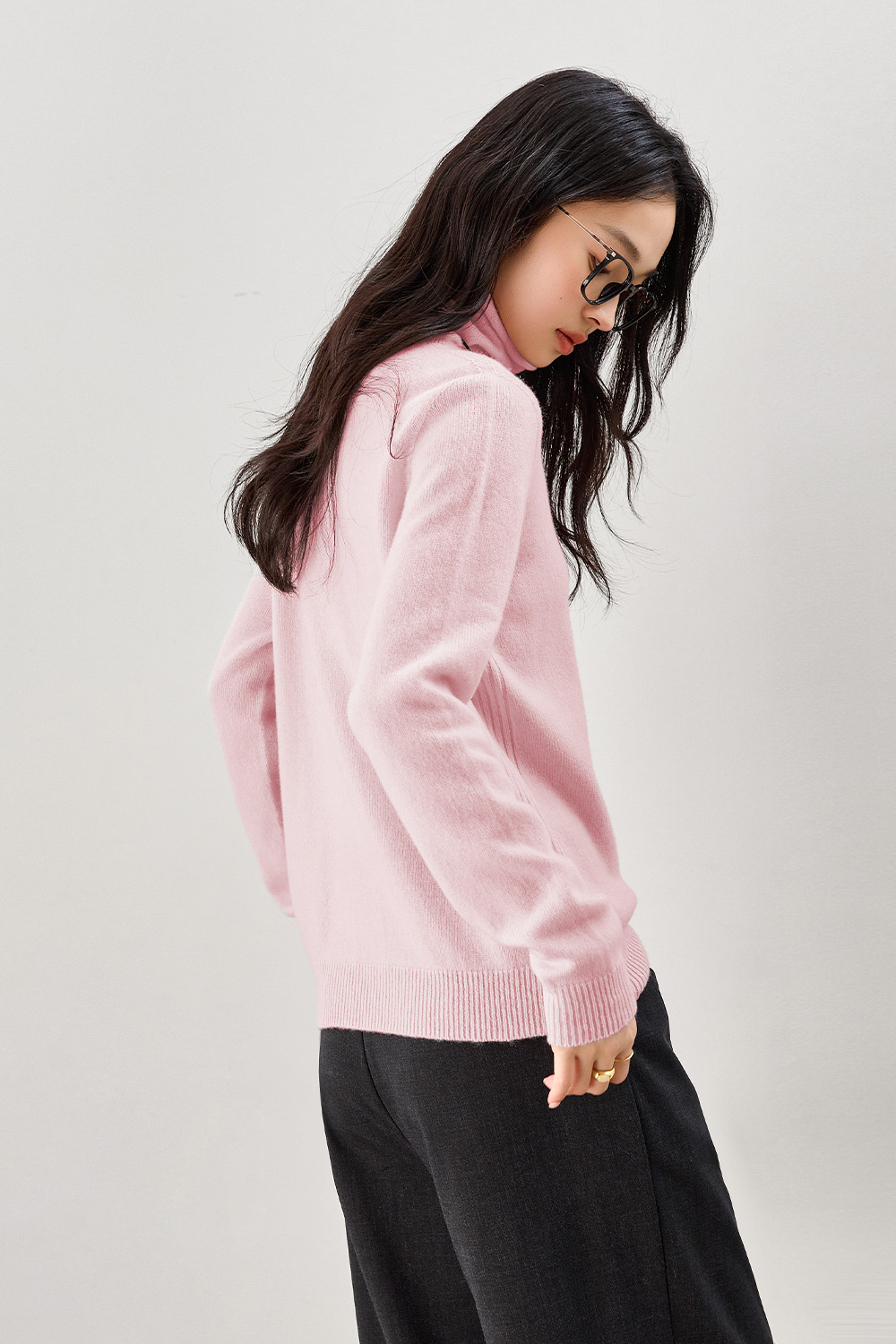 Purewool Simple Knitted Sweater-VIMLYSTORE