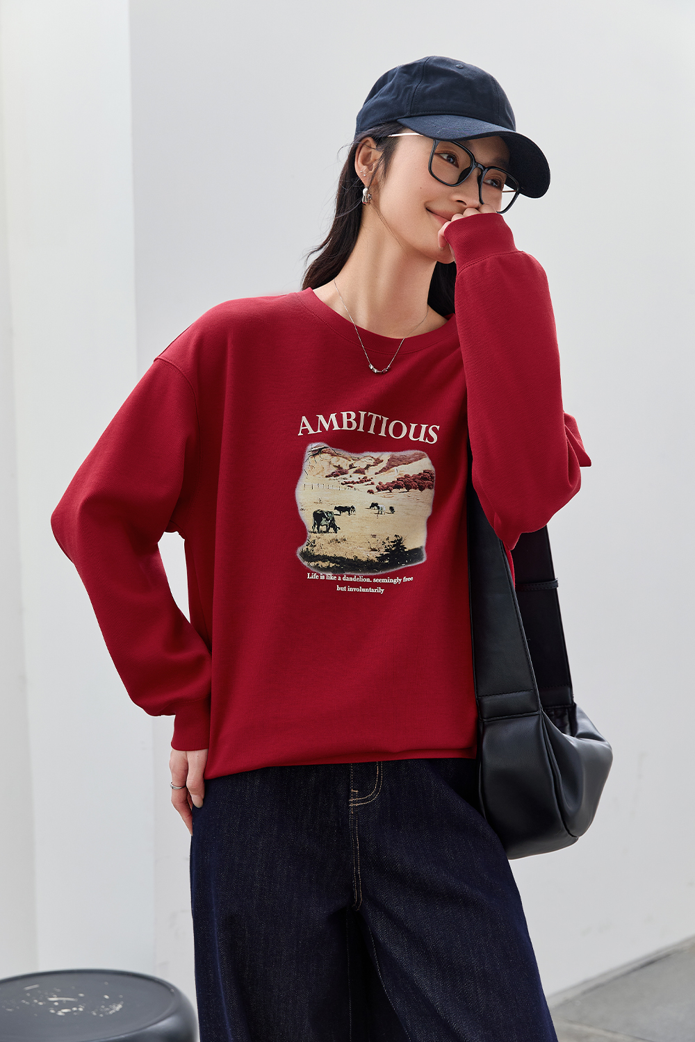 Cottonblend Printed Sweatshirt-VIMLYSTORE