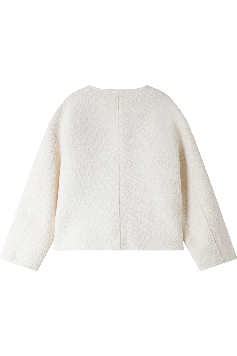 Buttoned Design Tweed Short-length Coat-VIMLYSTORE