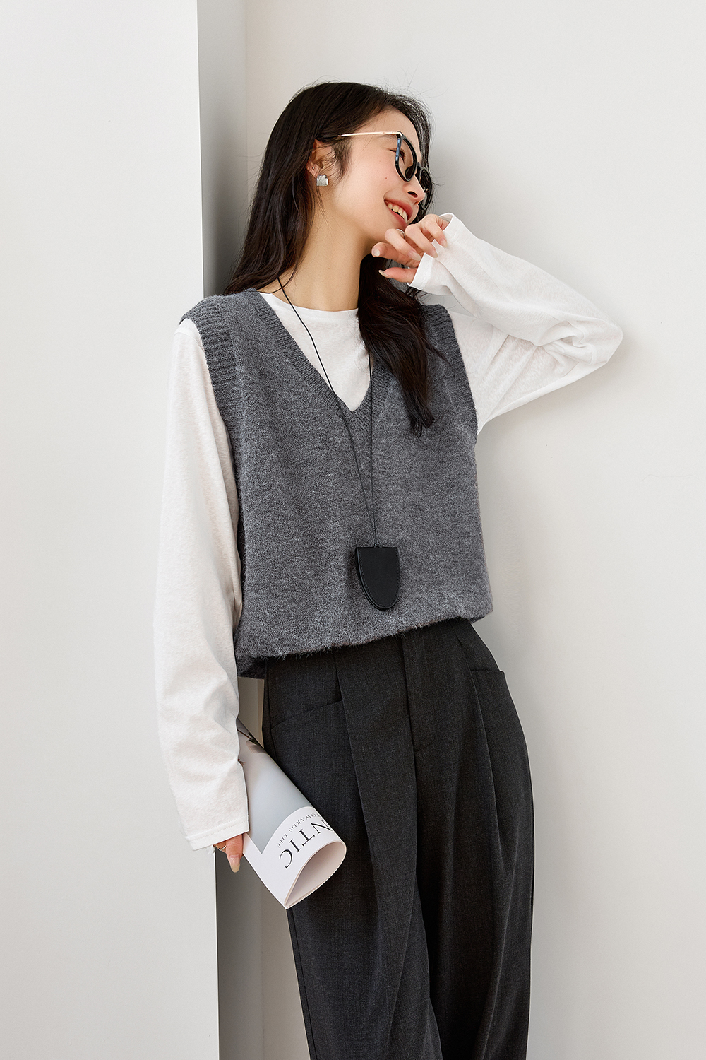Simple Layered Casual Knitted Sweater