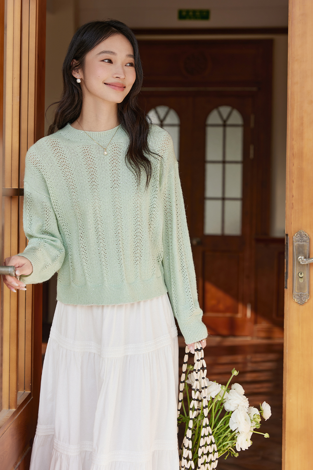 Small Hollow-out Knitwear-VIMLYSTORE