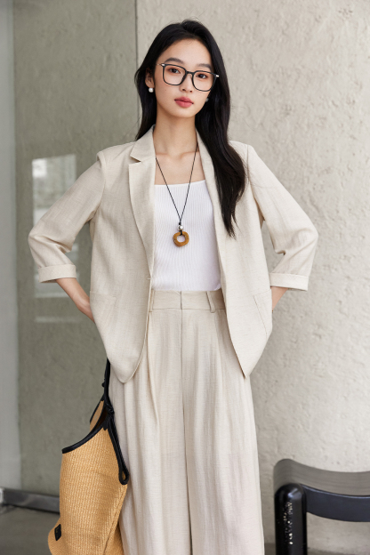 Linen Business Casual Suit