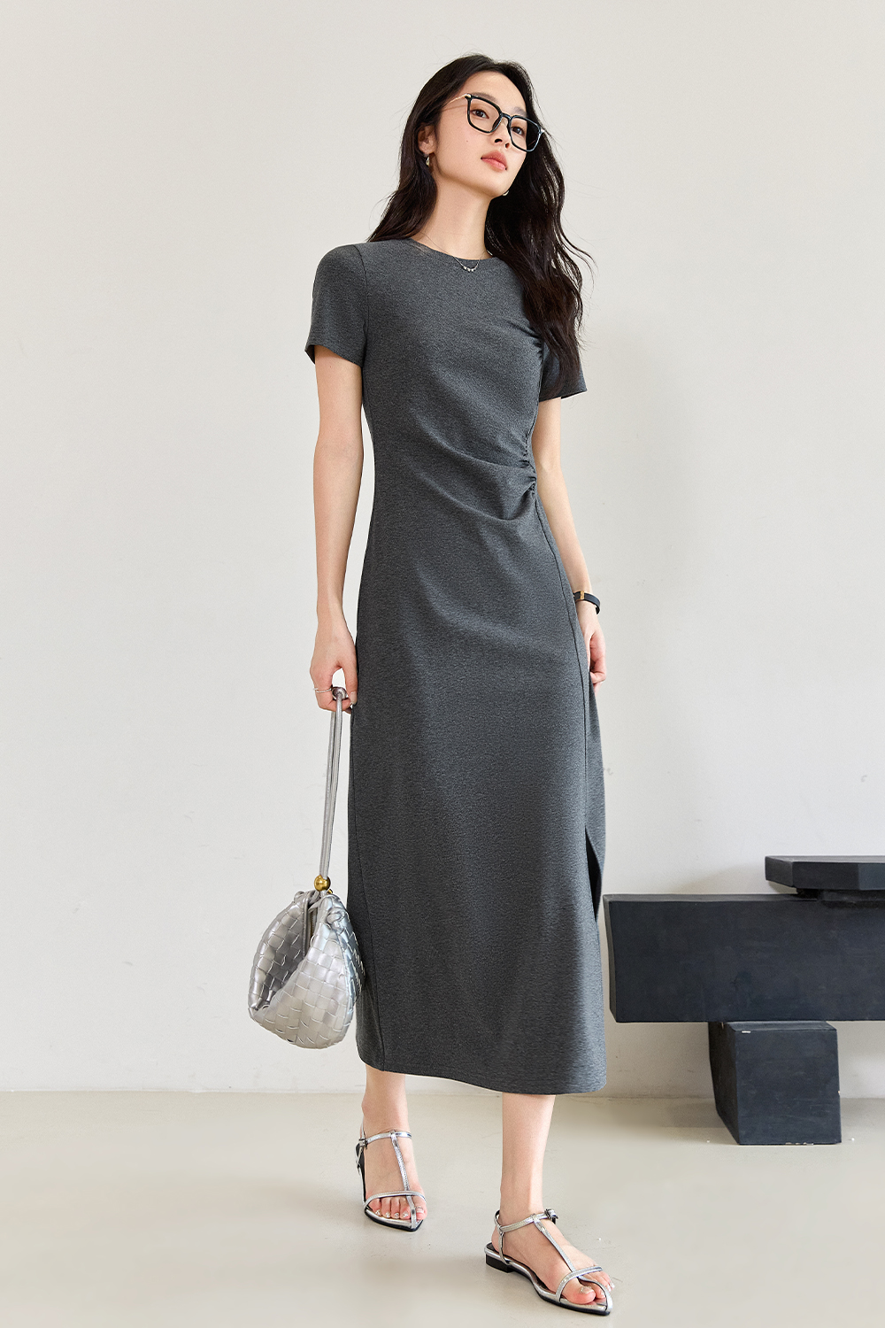 Comfortable Pleated Dress-VIMLYSTORE